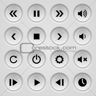 Set of buttons.