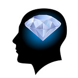 Man head and diamond
