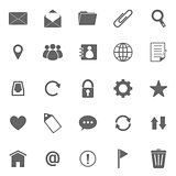 Mail icons on white background