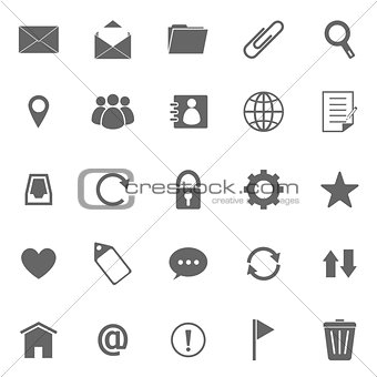 Mail icons on white background