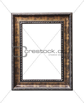 Vintage wooden frame isolated