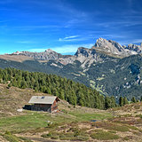 Alpine hut in the dolomites