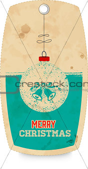 Decorative tag with christmas motif