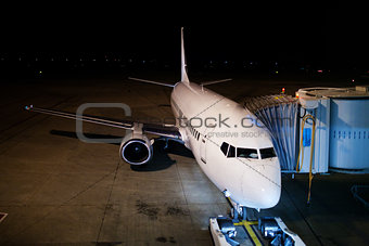 airplane at night