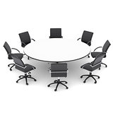 Office chairs and round table