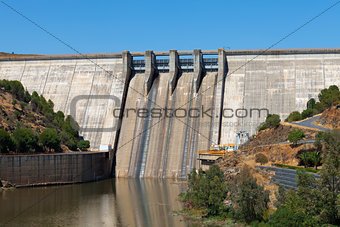 Large dam on the river