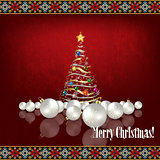 abstract celebration greeting with Christmas tree