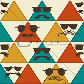 Vector Seamless Hipster Pattern 