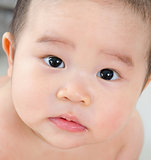 Asian baby boy close up