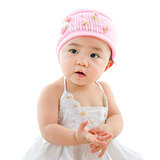 Portrait of cute Asian baby girl