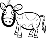 calf cartoon illustration for coloring book