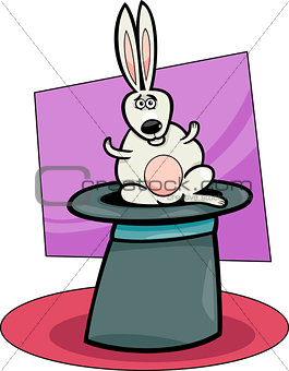 rabbit in hat cartoon illustration