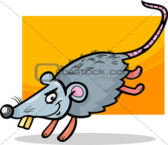 mouse or rat cartoon illustration