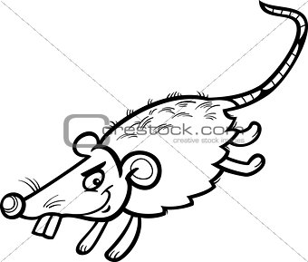 mouse or rat cartoon coloring page