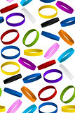Rubber Wristband Bracelet Seamless Pattern Background