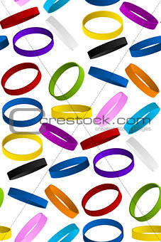 Rubber Wristband Bracelet Seamless Pattern Background