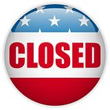 United States Shutdown Government Button