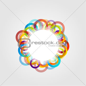 Background with colorful circles