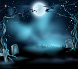 Spooky Halloween Background Scene
