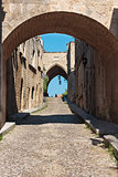 Medieval Avenue of the Knights Greece. Rhodos island.