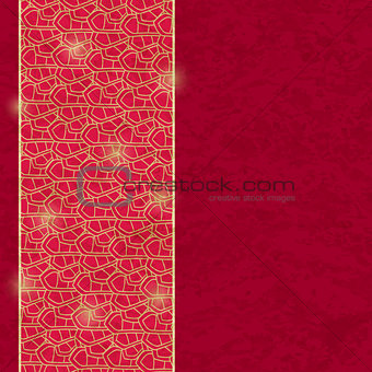 Vector Red Abstract Greeting Card