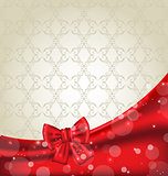 Elegance background with ribbon bow