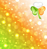 Shamrock in Irish flag color for Saint Patrick day