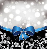 Christmas floral background, ornamental design elements