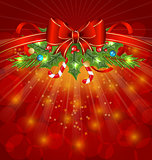 Christmas glowing packing, ornamental design elements