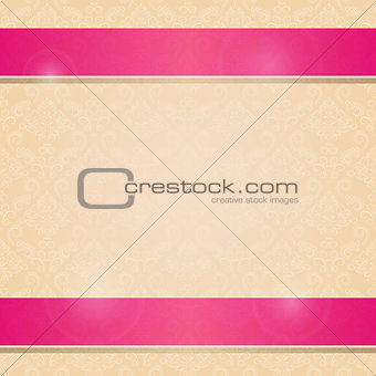 Invitation Card with Horizontal Red Line Decoration