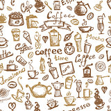 Coffee time, seamless background for your design