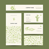 Business cards design, massage and spa concept