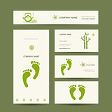 Business cards design, foot massage