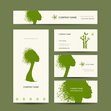Business cards design, organic hair care concept