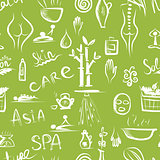 Massage and spa concept, seamless pattern for your design