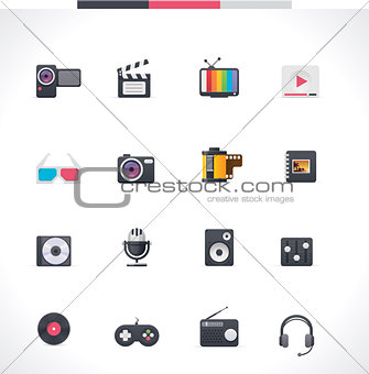 Vector multimedia icon set