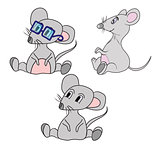Cute cartoon mouse. vector illustration