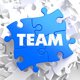 Team.  Puzzle Business Concept.