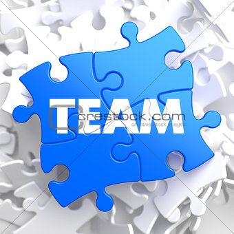 Team.  Puzzle Business Concept.