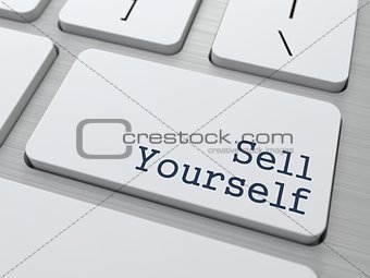 White Keyboard with Sell Yourself Button.