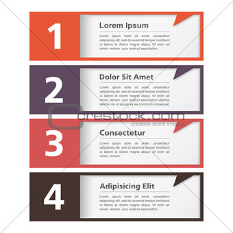 Design template with four elements