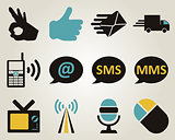 Office and communication icon set