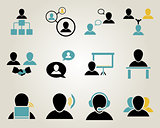 Office and people icon set