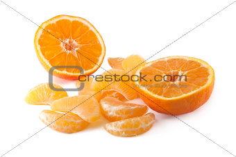 mandarin and peeled slices