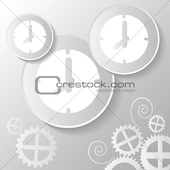 abstract paper clock 