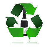 recycle glass bottle icon illustration design