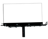 Blank billboard isolated on white background for your advertisem