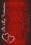 Be my Valentine - I love you card illustration design