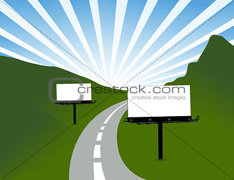 Billboard road illustration design