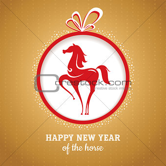 Year of the horse greeting card